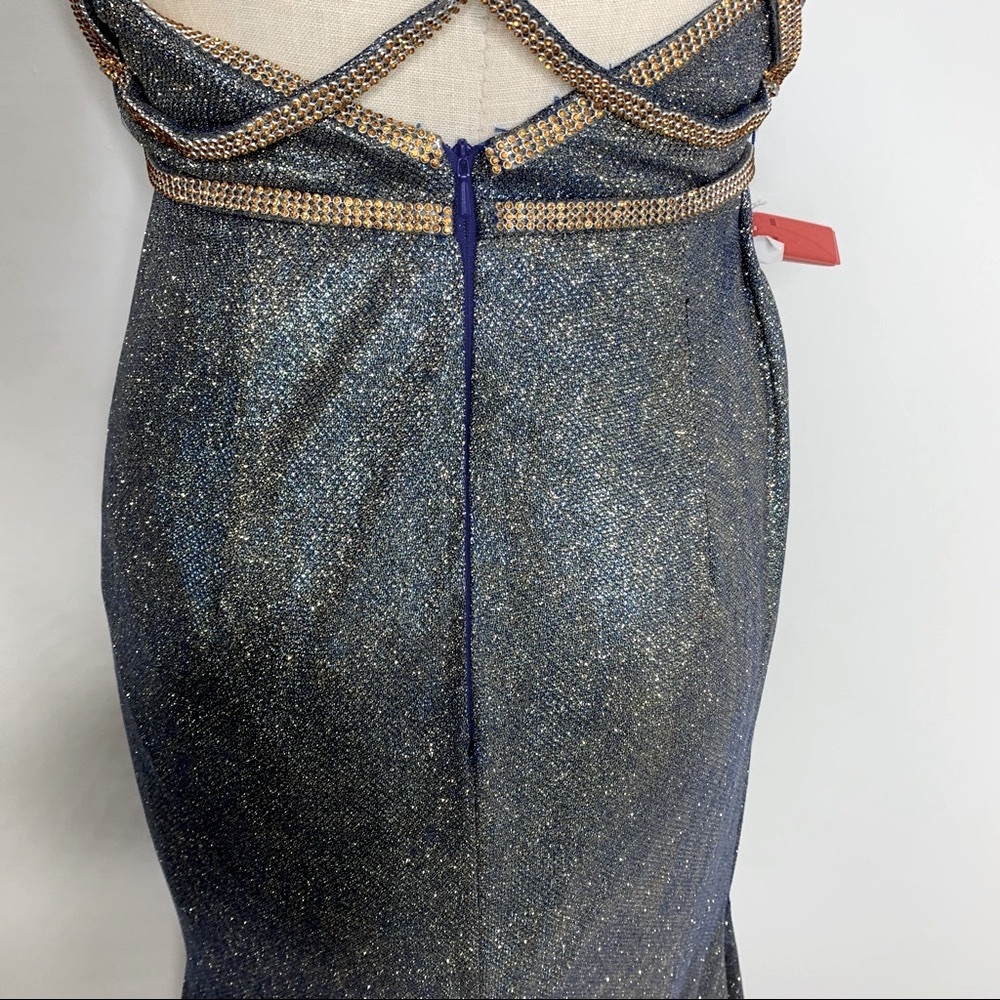 Mac Duggal mermaid gown ball gown  prom homecoming formal maxi 4 iridescent - Picture 9 of 14